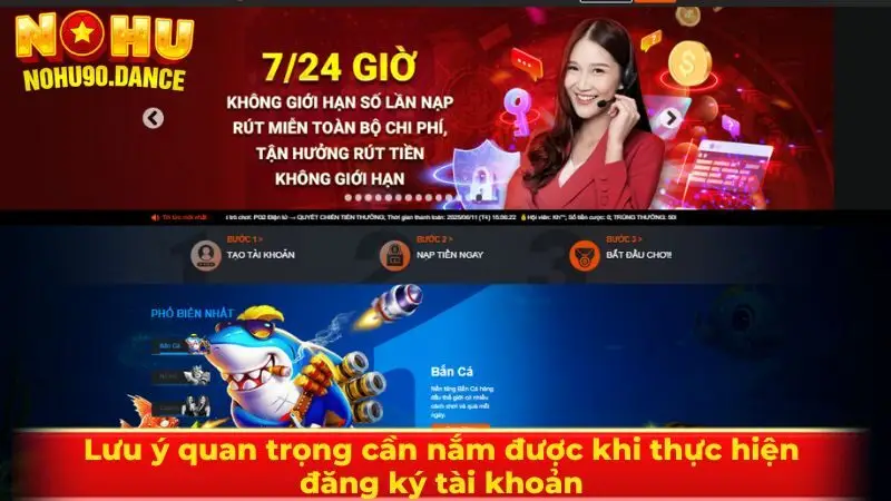Lưu ý quan trọng cần nắm được khi thực hiện đăng ký tài khoản